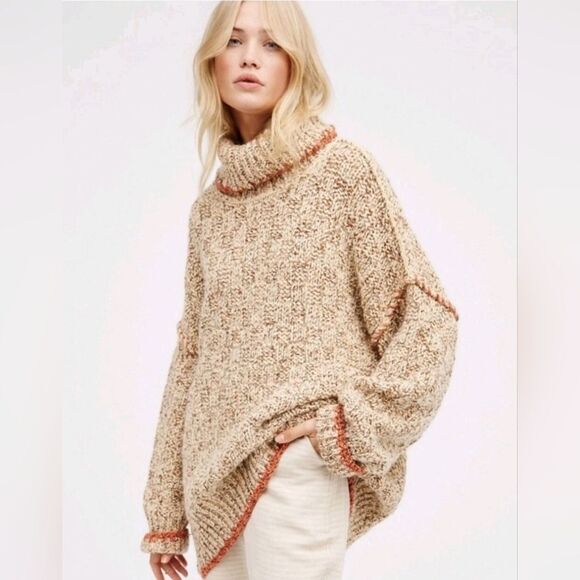 Free People Cream Echo Pullover Sweater Size XS - Picture 1 of 9